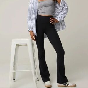 Aerie Offline Black Hugger Split Hem Bootcut Leggings Small